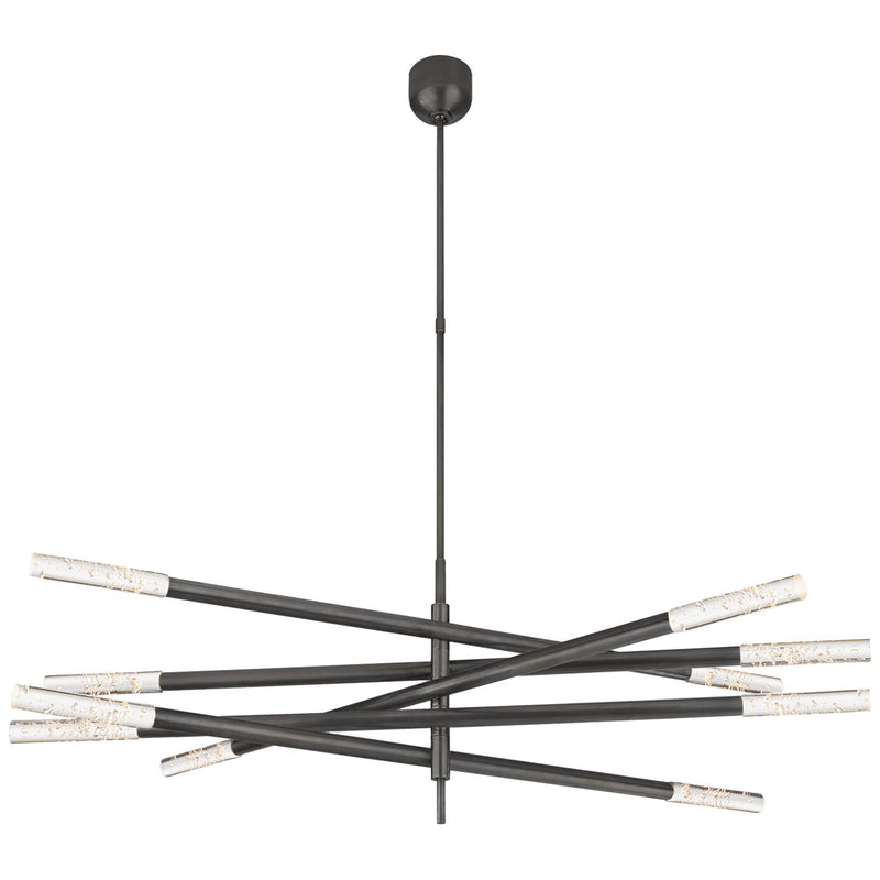 Rousseau Grande 10-Light Articulating Chandelier in Bronze