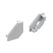 ILS TE Series Tape Light Channel End Caps in 45 Degree Surface