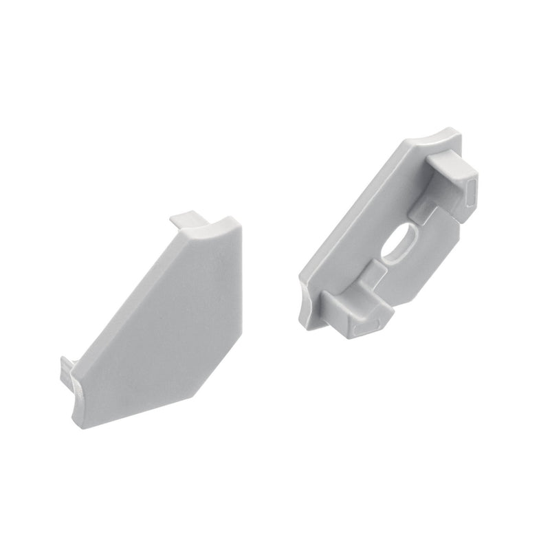 ILS TE Series Tape Light Channel End Caps in 45 Degree Surface