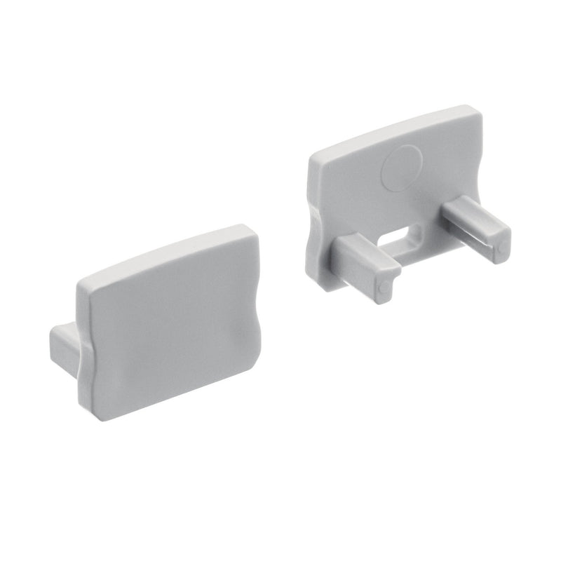 ILS TE Series Tape Light Channel End Caps in Standard Depth Surface High