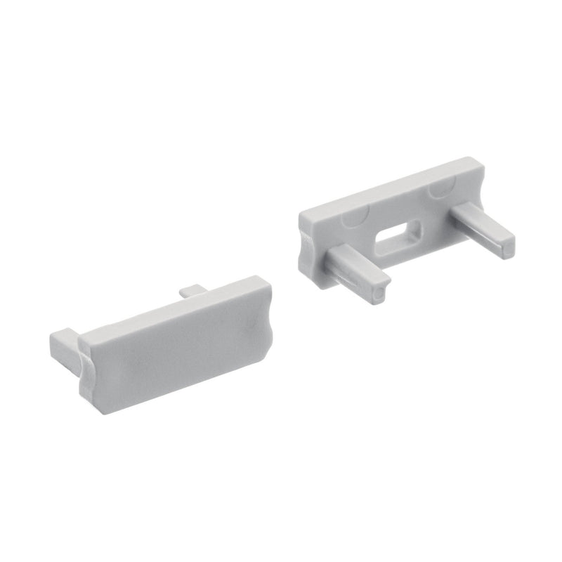 ILS TE Series Tape Light Channel End Caps in Shallow Well Surface