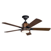 Colerne 52" Ceiling Fan with Light in Distressed Black