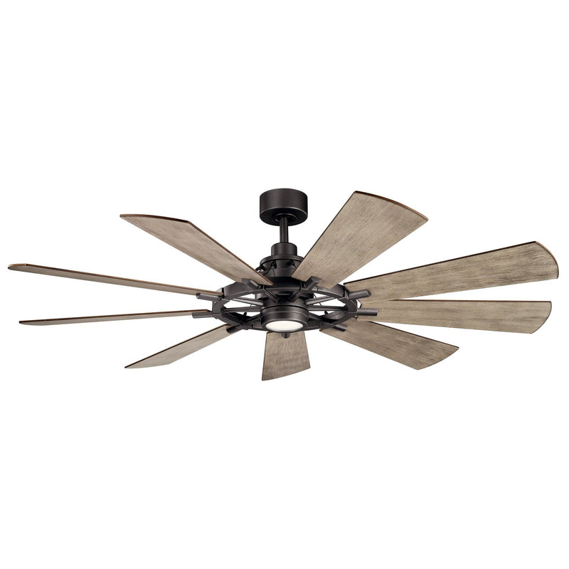 Gentry 65" Ceiling Fan with Light in Anvil Iron