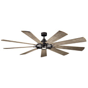 Gentry XL 85" Ceiling Fan with Light in Anvil Iron