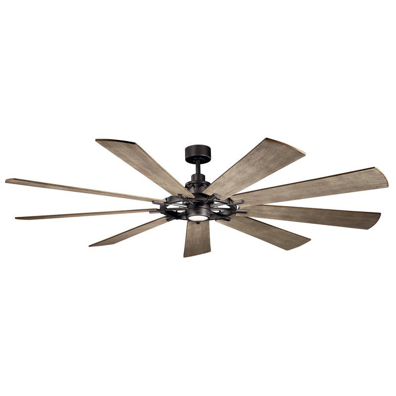 Gentry XL 85" Ceiling Fan with Light in Anvil Iron