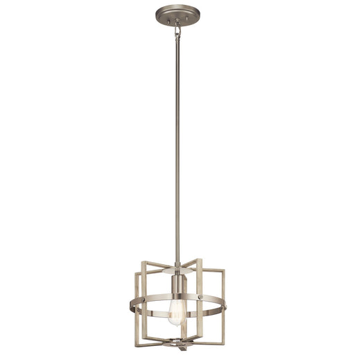 Peyton Pendant in White Washed Wood