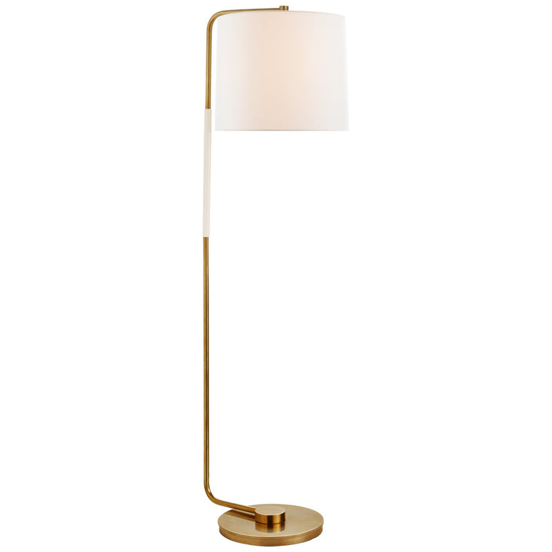 Swing Articulating Floor Lamp in Soft Brass