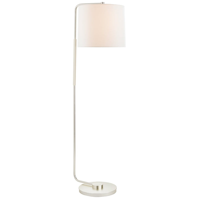 Swing Articulating Floor Lamp in Soft Silver