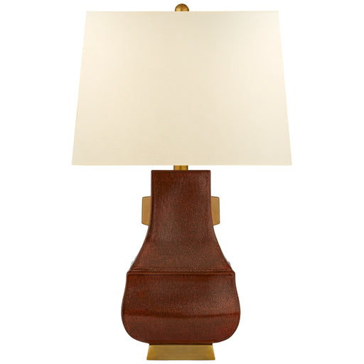 Kang Jug One Light Table Lamp in Autumn Copper with Burnt Gold