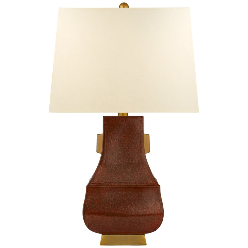 Kang Jug Large Table Lamp in Autumn Copper with Burnt Gold