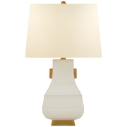 Kang Jug One Light Table Lamp in Ivory with Burnt Gold