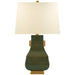 Kang Jug One Light Table Lamp in Oslo Green with Burnt Gold