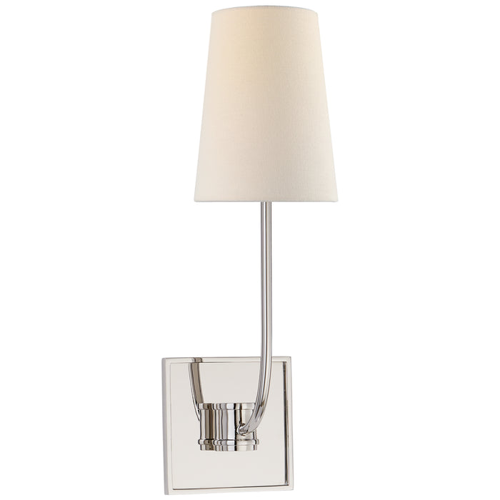 Venini One Light Wall Sconce in Polished Nickel