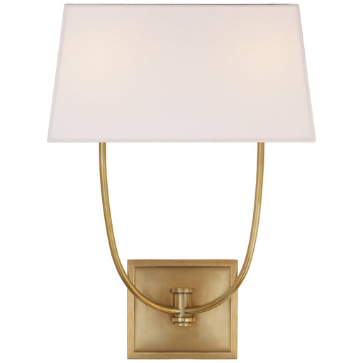 Venini 2-Light Wall Sconce in Antique-Burnished Brass