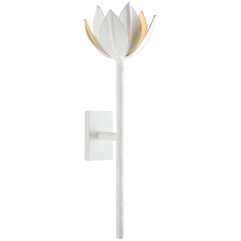 Alberto One Light Wall Sconce in Plaster White