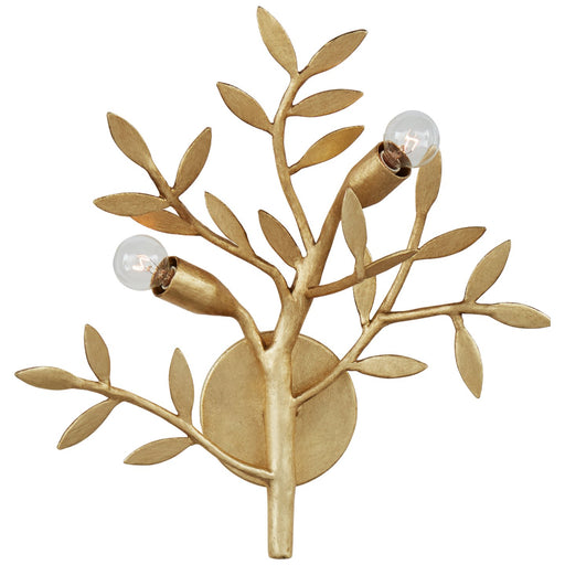 Mandeville 2-Light Wall Sconce in Antique Gold Leaf