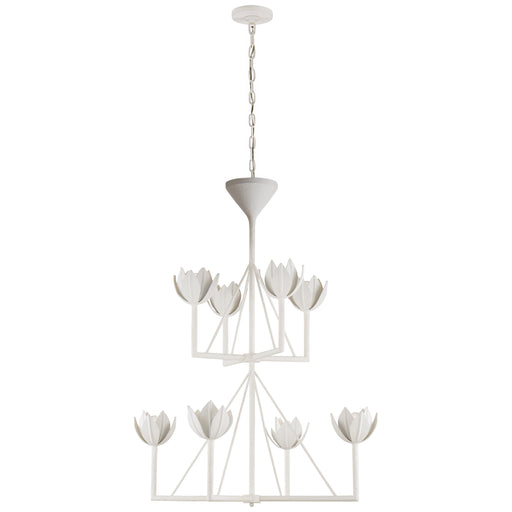 Alberto Eight Light Chandelier in Plaster White