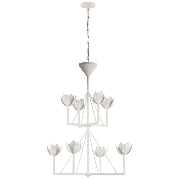 Alberto Eight Light Chandelier in Plaster White