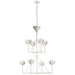 Alberto Eight Light Chandelier in Plaster White
