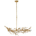 Mandeville Six Light Chandelier in Antique Gold Leaf