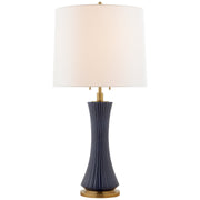 Elena Large 2-Light Table Lamp in Denim Porcelain