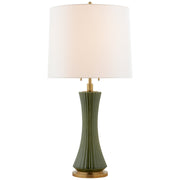 Elena Large 2-Light Table Lamp in Emerald Green