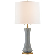 Elena Large 2-Light Table Lamp in Polar Blue Crackle