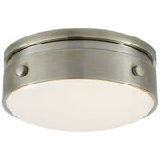 Hicks 5.5" Solitaire Flush Mount in Antique Nickel