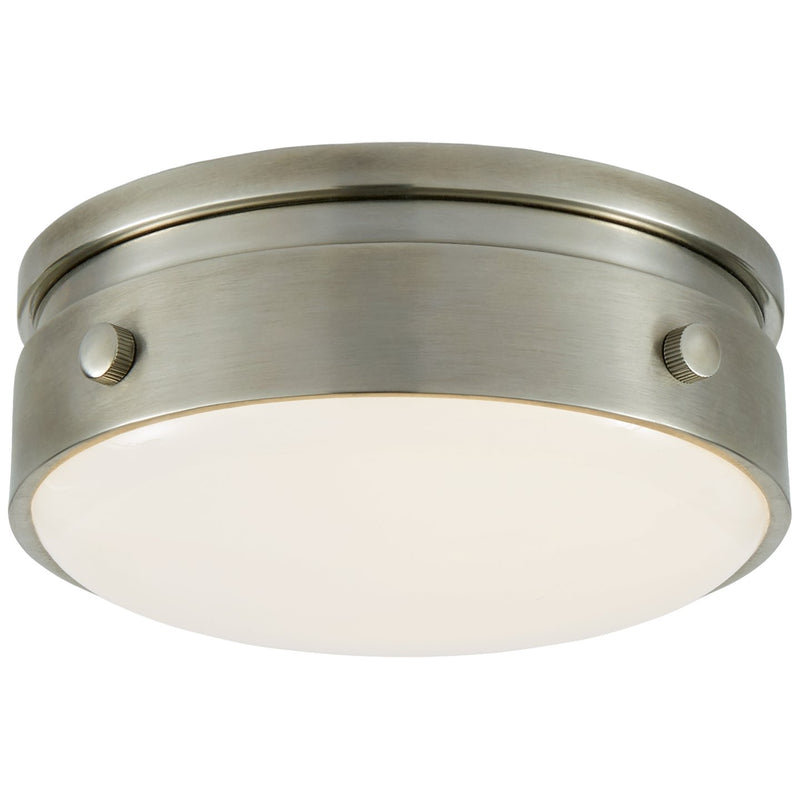 Hicks 5.5" Solitaire Flush Mount in Antique Nickel