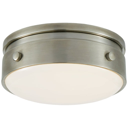Hicks 5.5" Solitaire Flush Mount in Antique Nickel