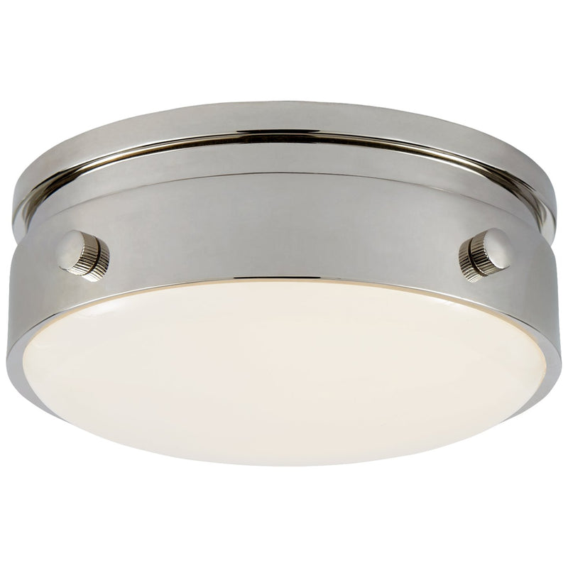 Hicks 5.5" Solitaire Flush Mount in Polished Nickel