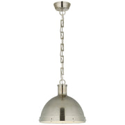 Hicks Large 2-Light Frosted Acrylic Pendant in Antique Nickel