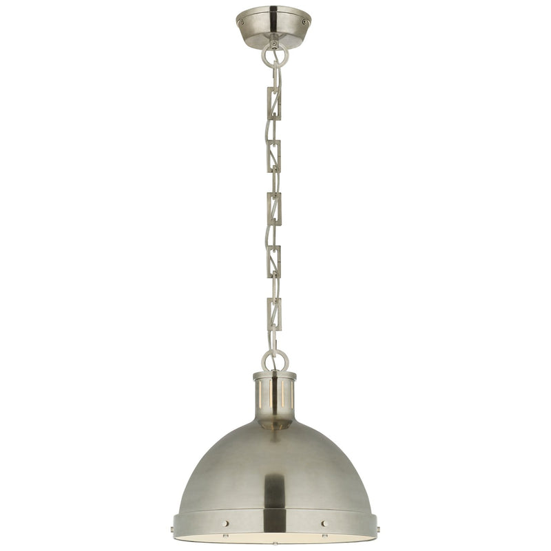 Hicks Large 2-Light Frosted Acrylic Pendant in Antique Nickel