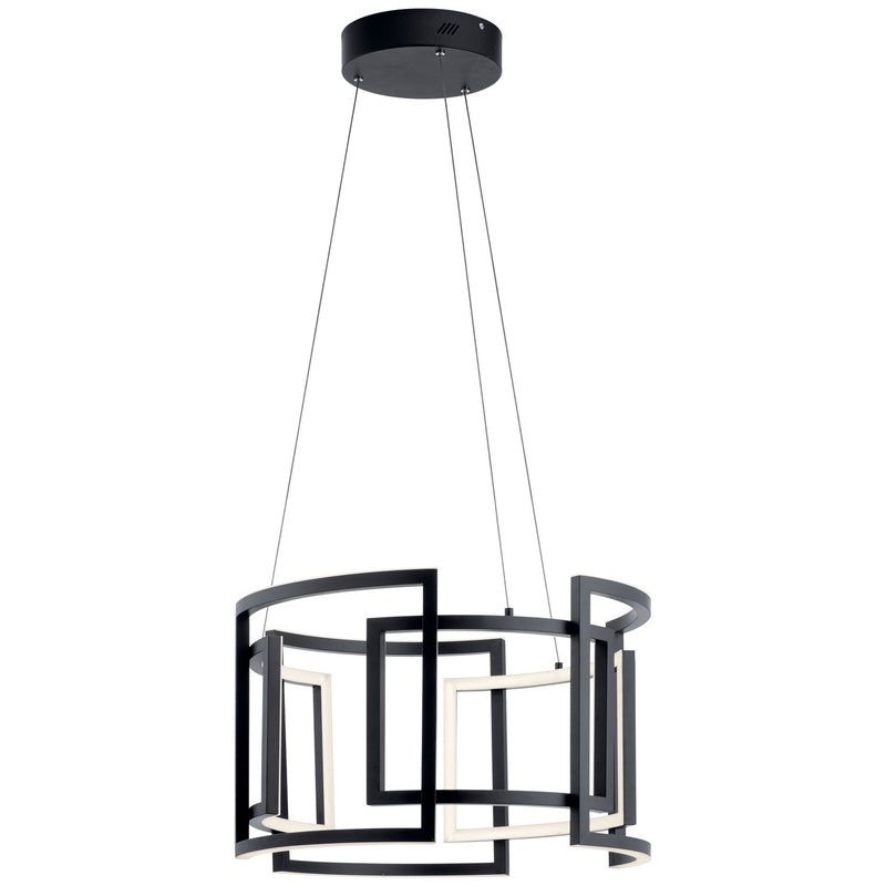 Melko 24" LED Pendant in Black