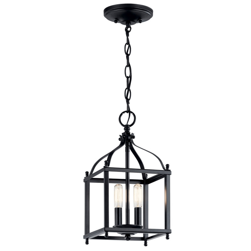 Larkin 2-Light Mini Chandelier in Black