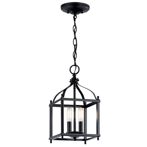 Larkin 2-Light Mini Chandelier in Black