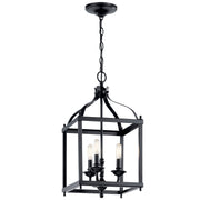 Larkin 3-Light Mini Chandelier in Black