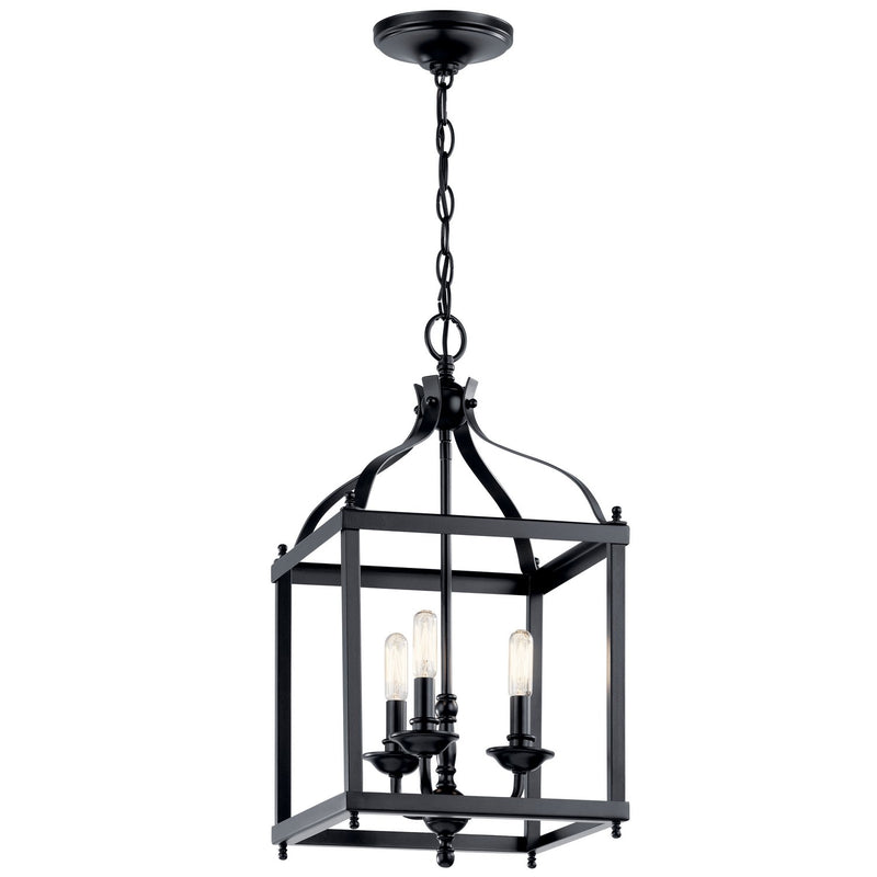 Larkin 3-Light Mini Chandelier in Black