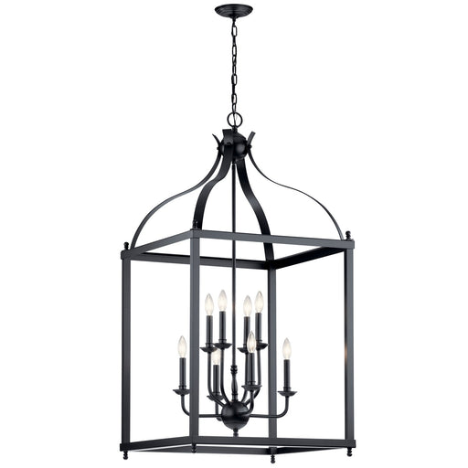 Larkin 8-Light Foyer Chandelier in Black