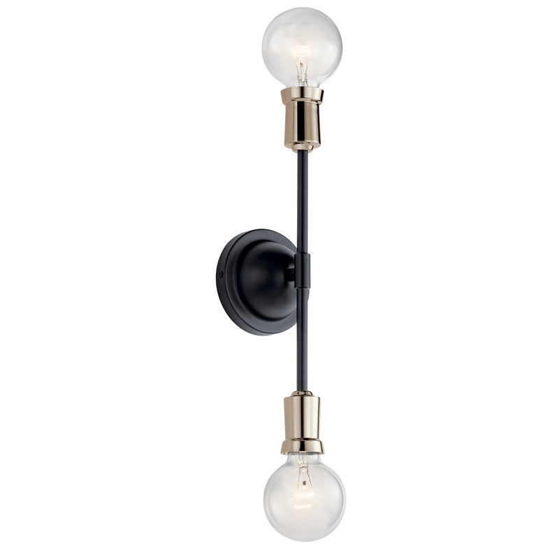 Armstrong 2-Light Wall Sconce in Black
