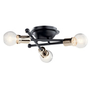 Armstrong 3-Light Flush Mount in Black
