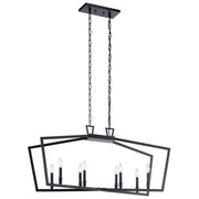 Abbotswell 8-Light Linear Chandelier in Black