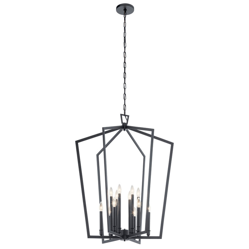 Abbotswell 12-Light Chandelier in Black