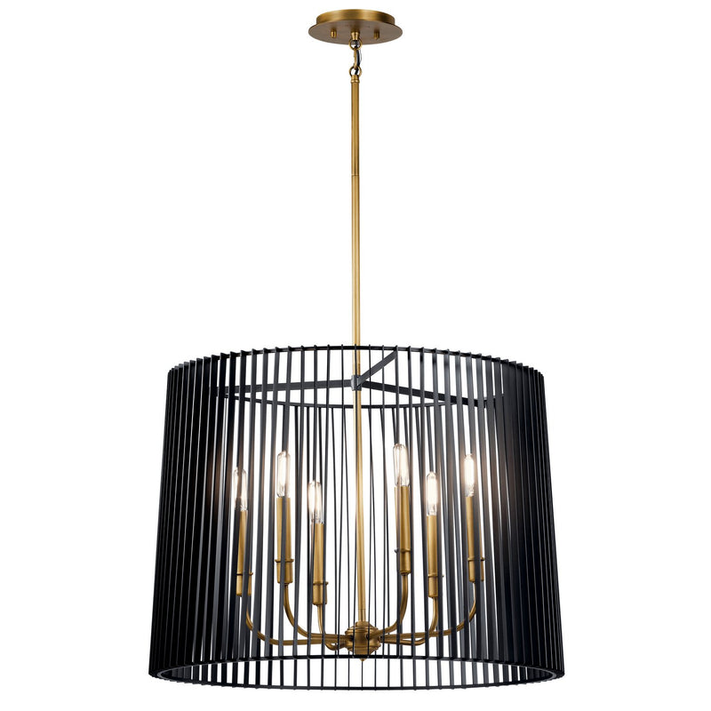 Linara 6-Light Chandelier in Black