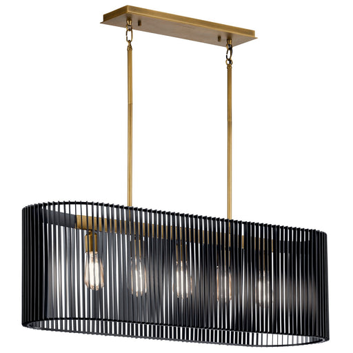 Linara 5-Light Linear Chandelier in Black