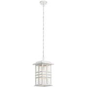 Beacon Square Outdoor Lantern Pendant in White