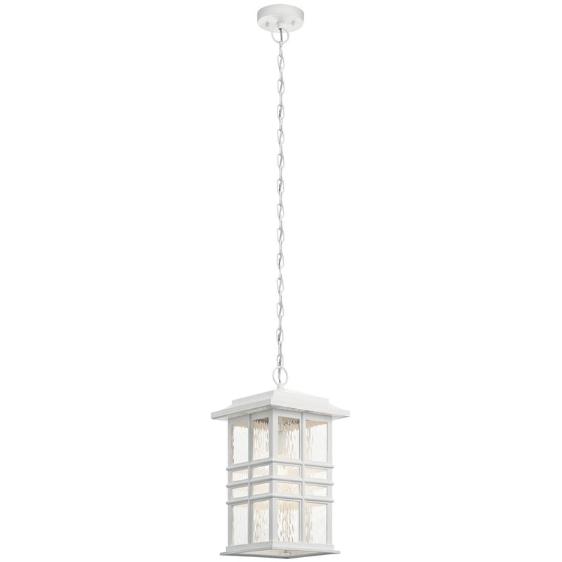 Beacon Square Outdoor Lantern Pendant in White