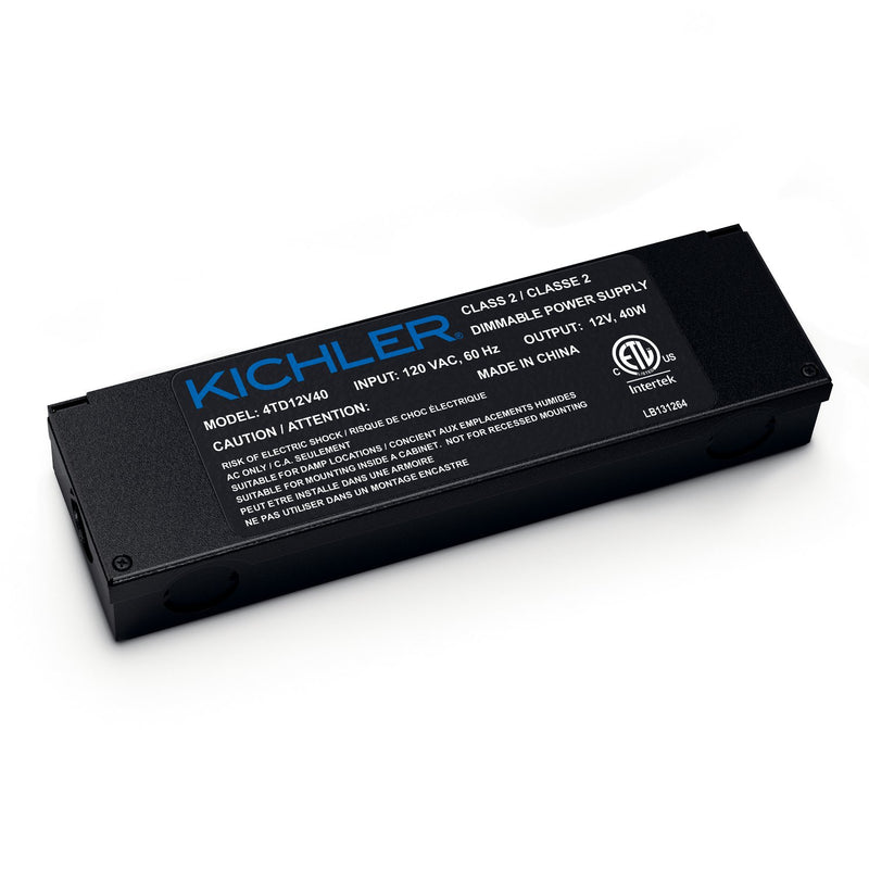 LED Power Supply 12V 40W Dimmable Driver in Textured Black