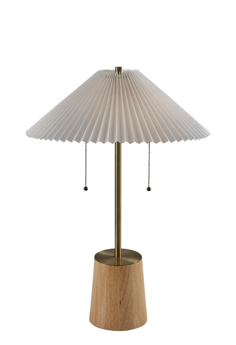 Ophelia 2-Light Table Lamp in Antique Brass