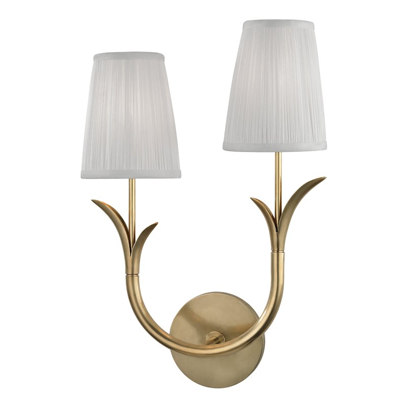 Deering 2-Light Wall Sconce 9402L in Aged Brass